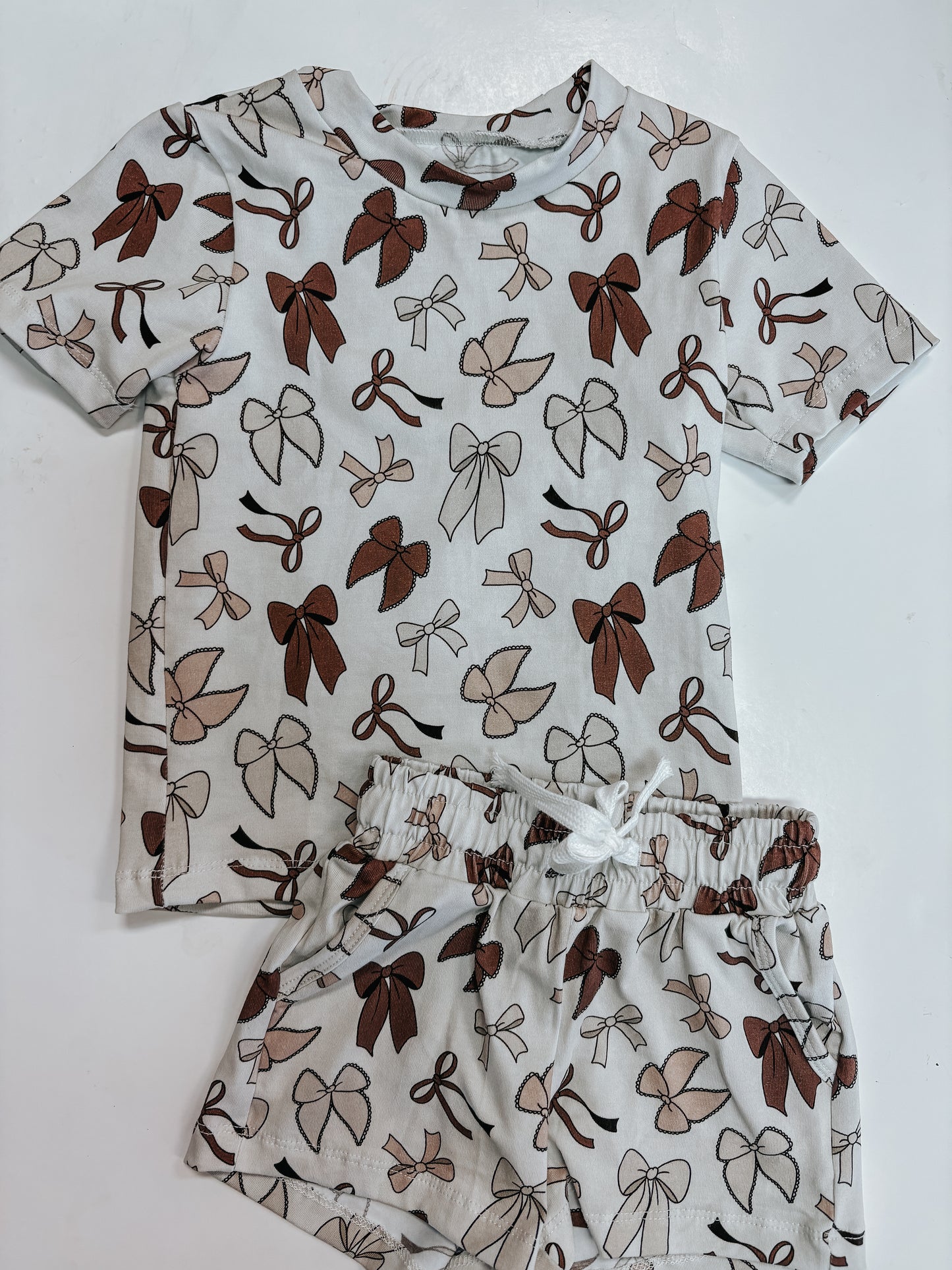 neutral bow cotton set ♡