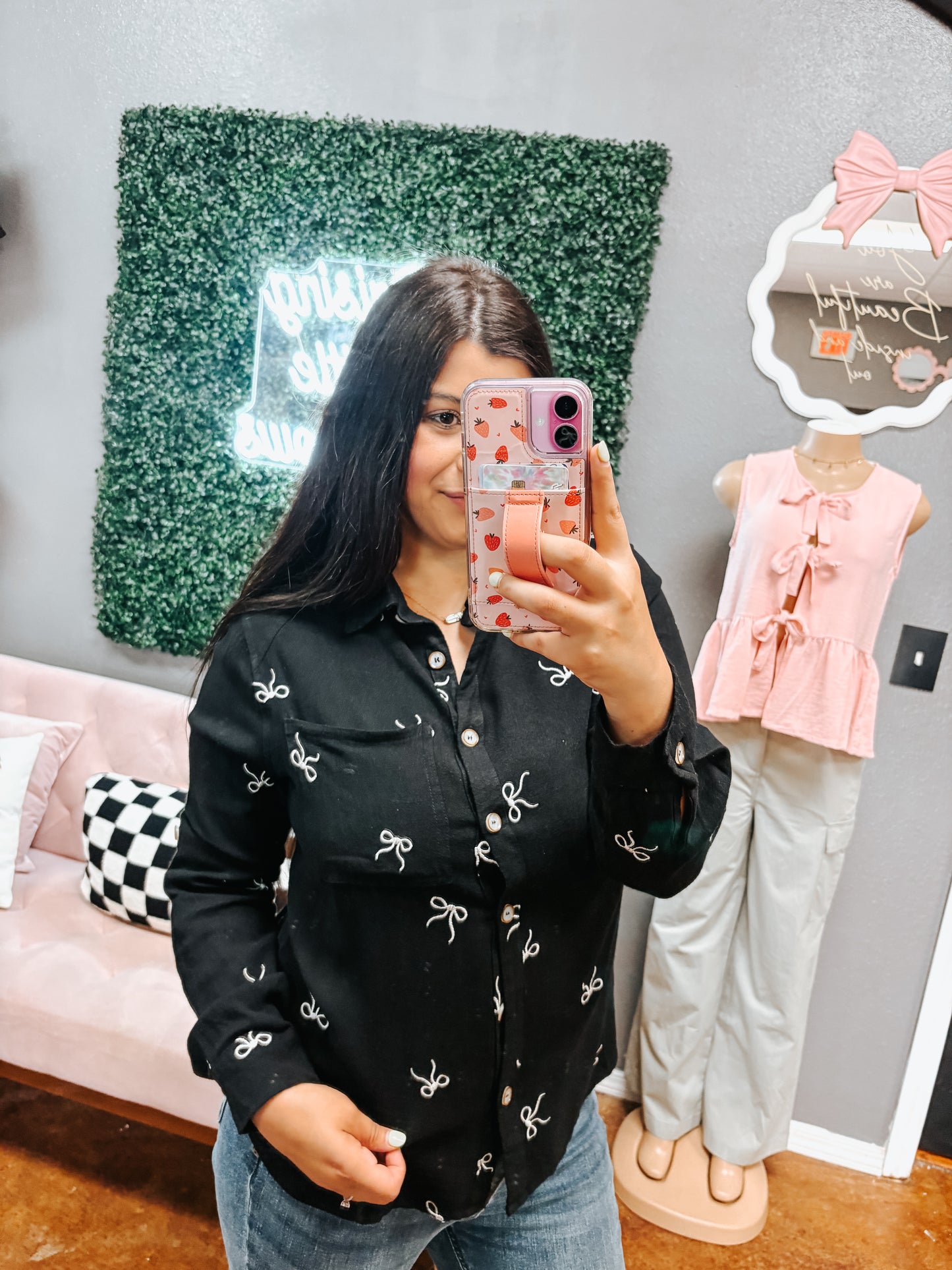 fun day out bow button up ✿
