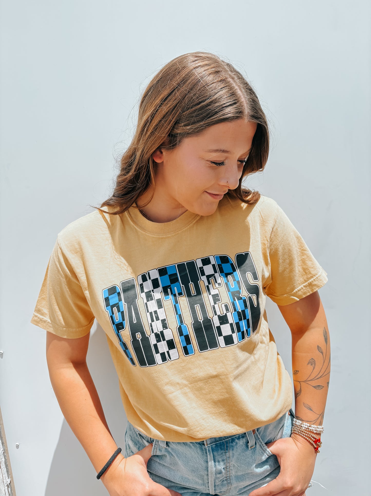 checkered panthers tee ☆