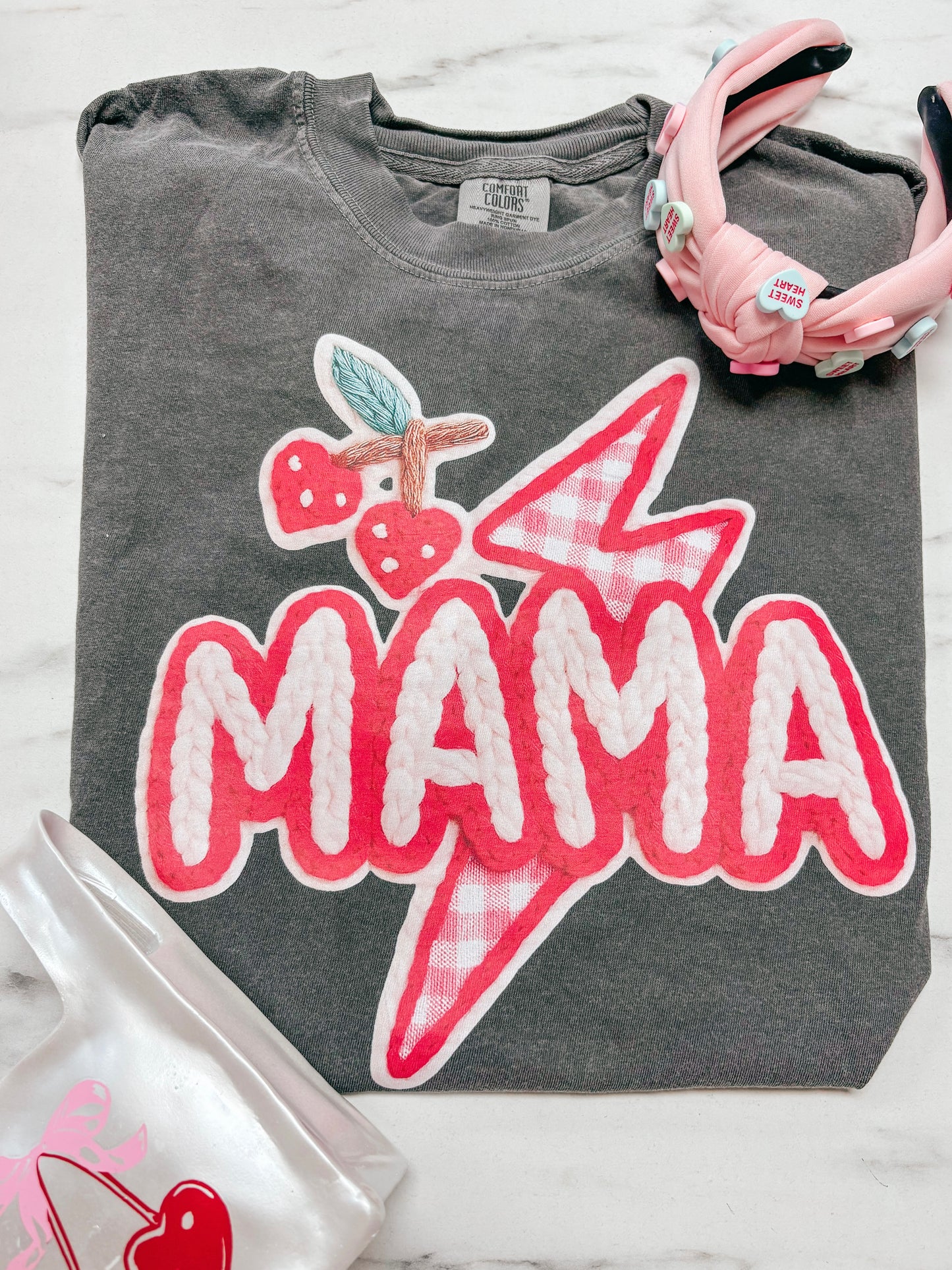 mama red and pink tee ♡