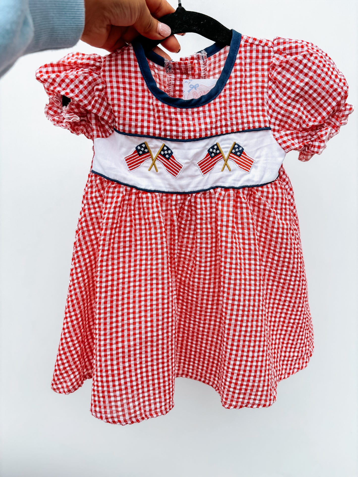 smocked flag dress ✨