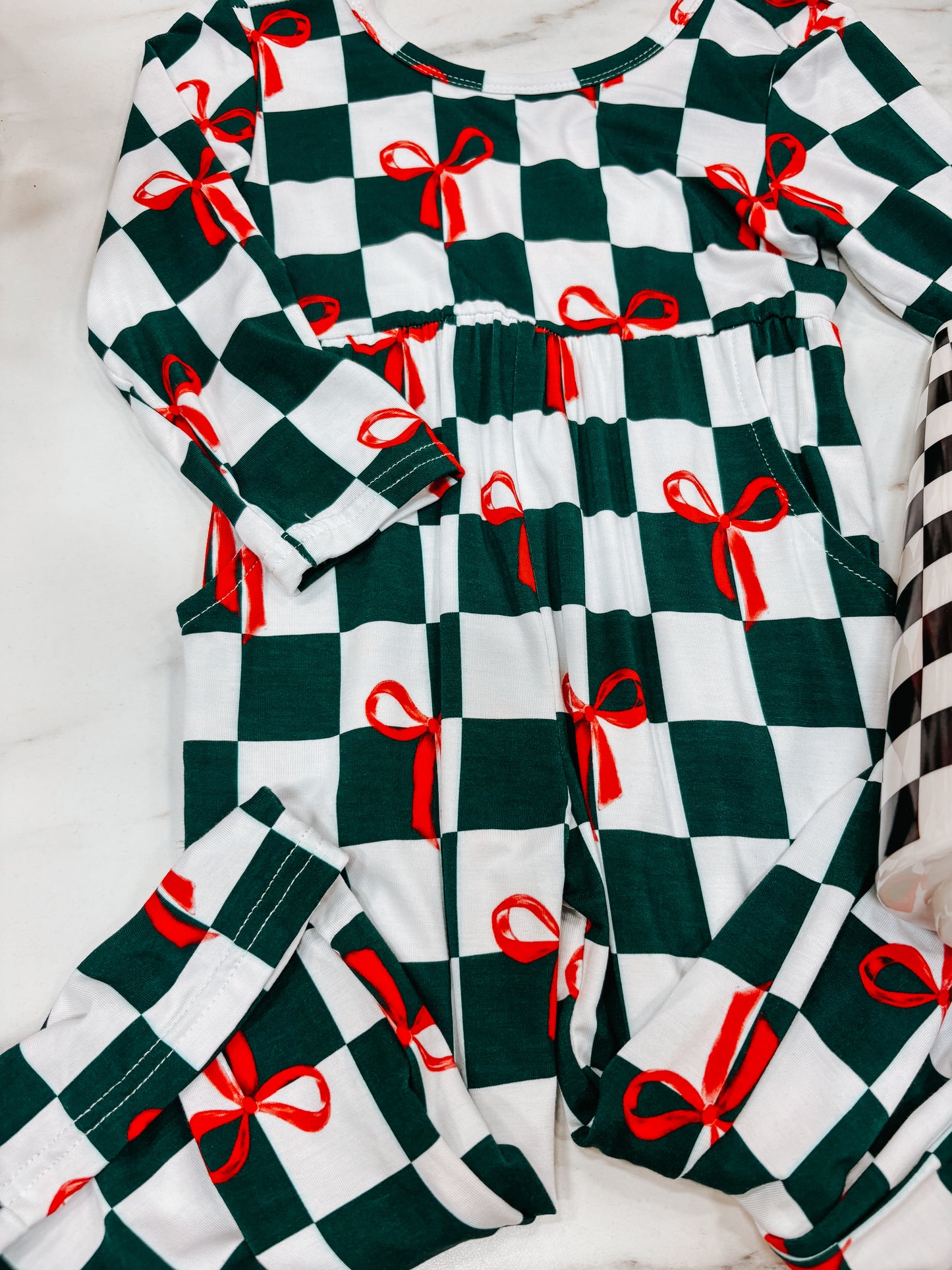 merry bow romper ♡