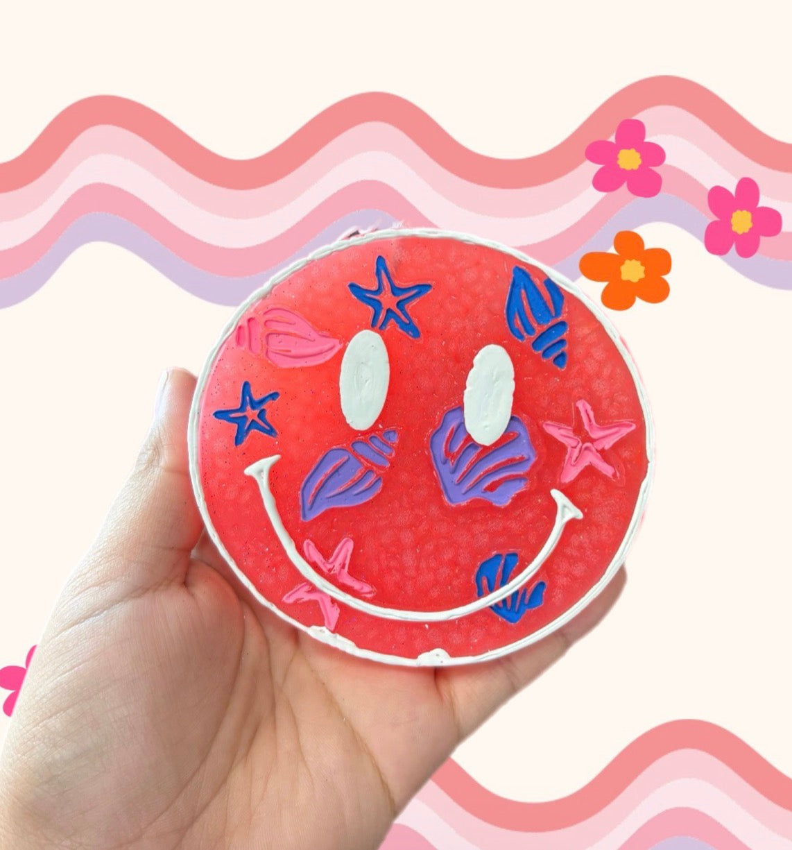 seashell smiley freshie - fruity pebbles ✿