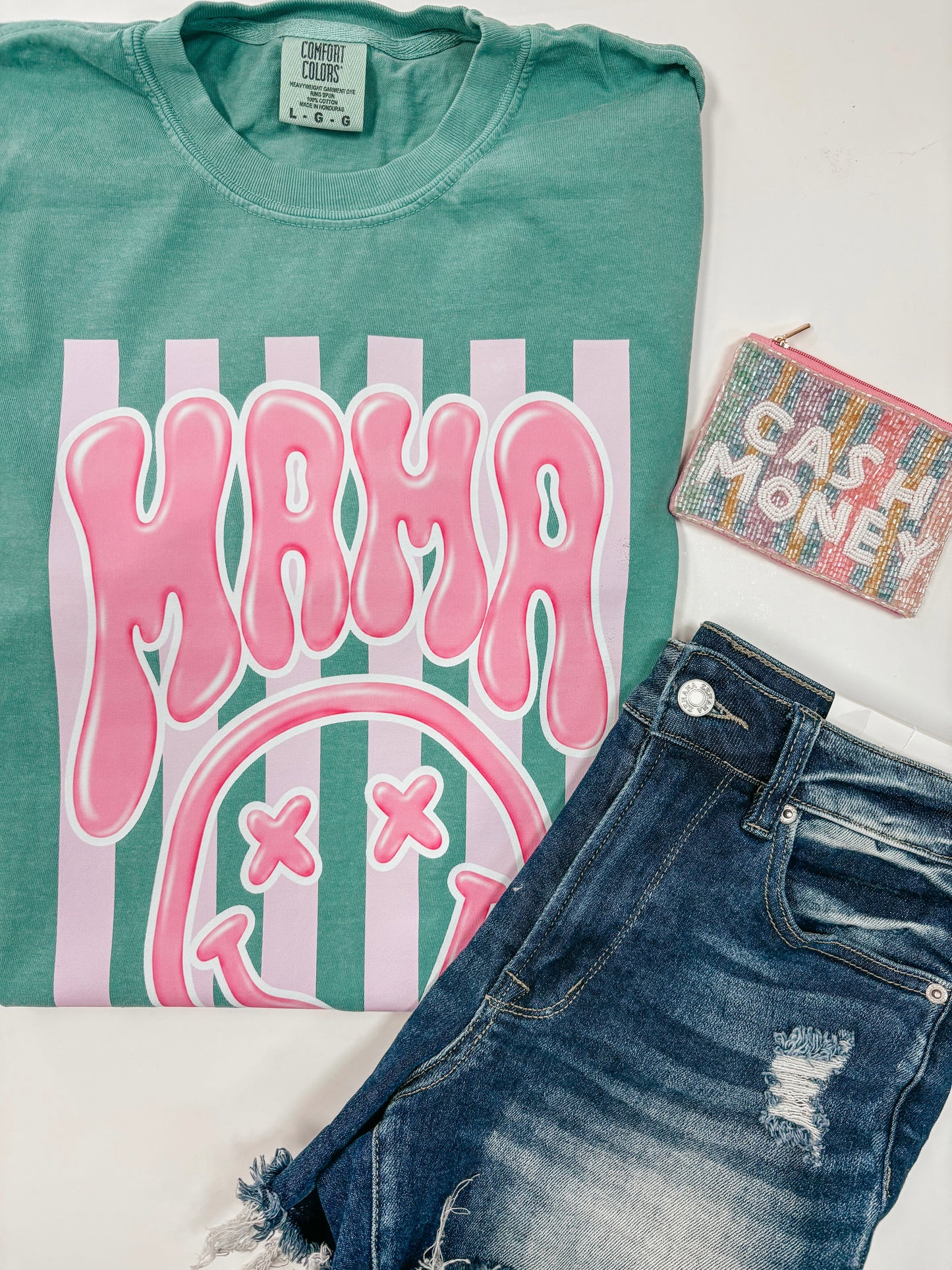 mama striped smiley tee ☻