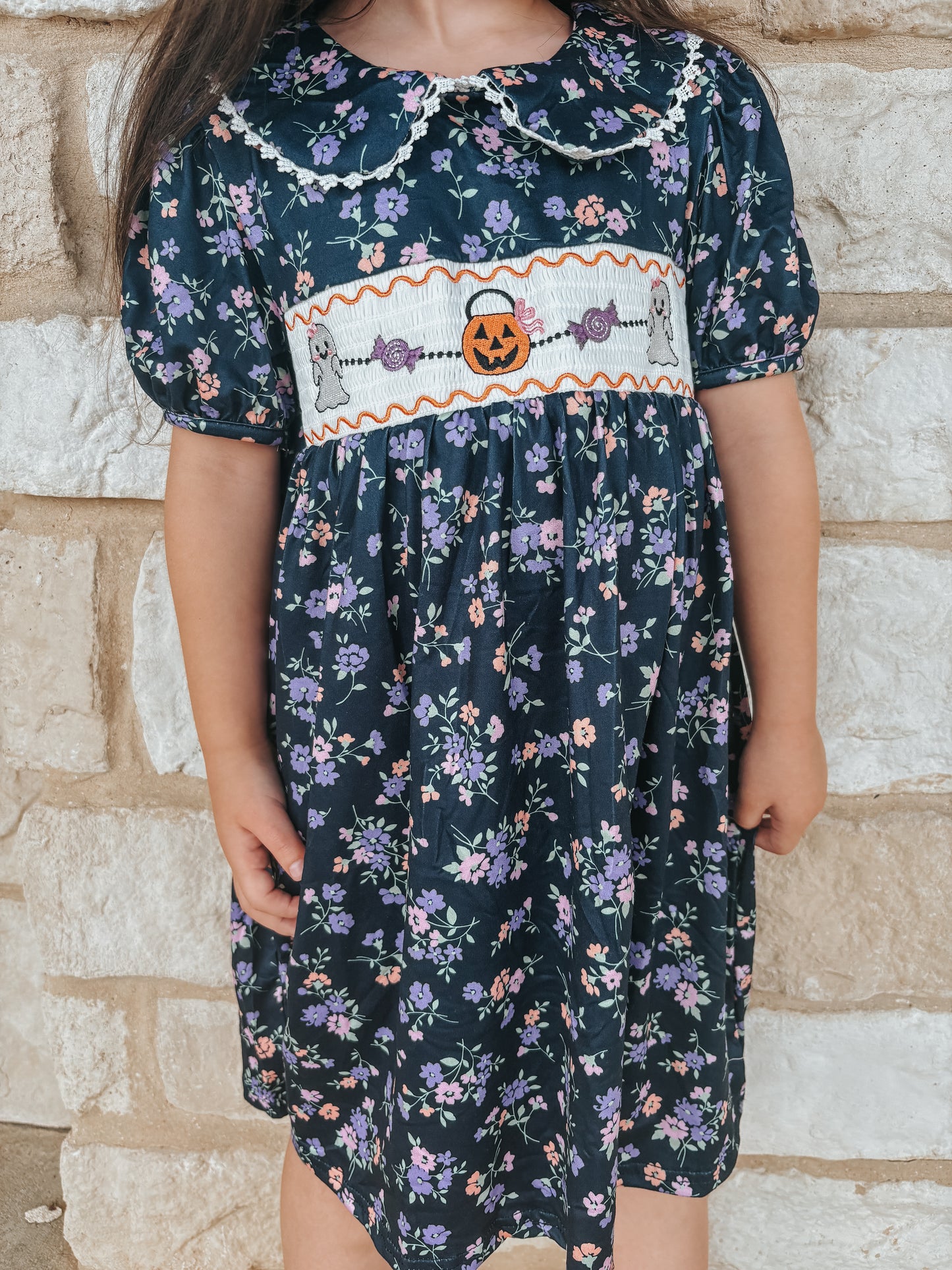 spooky smocked dress ✿