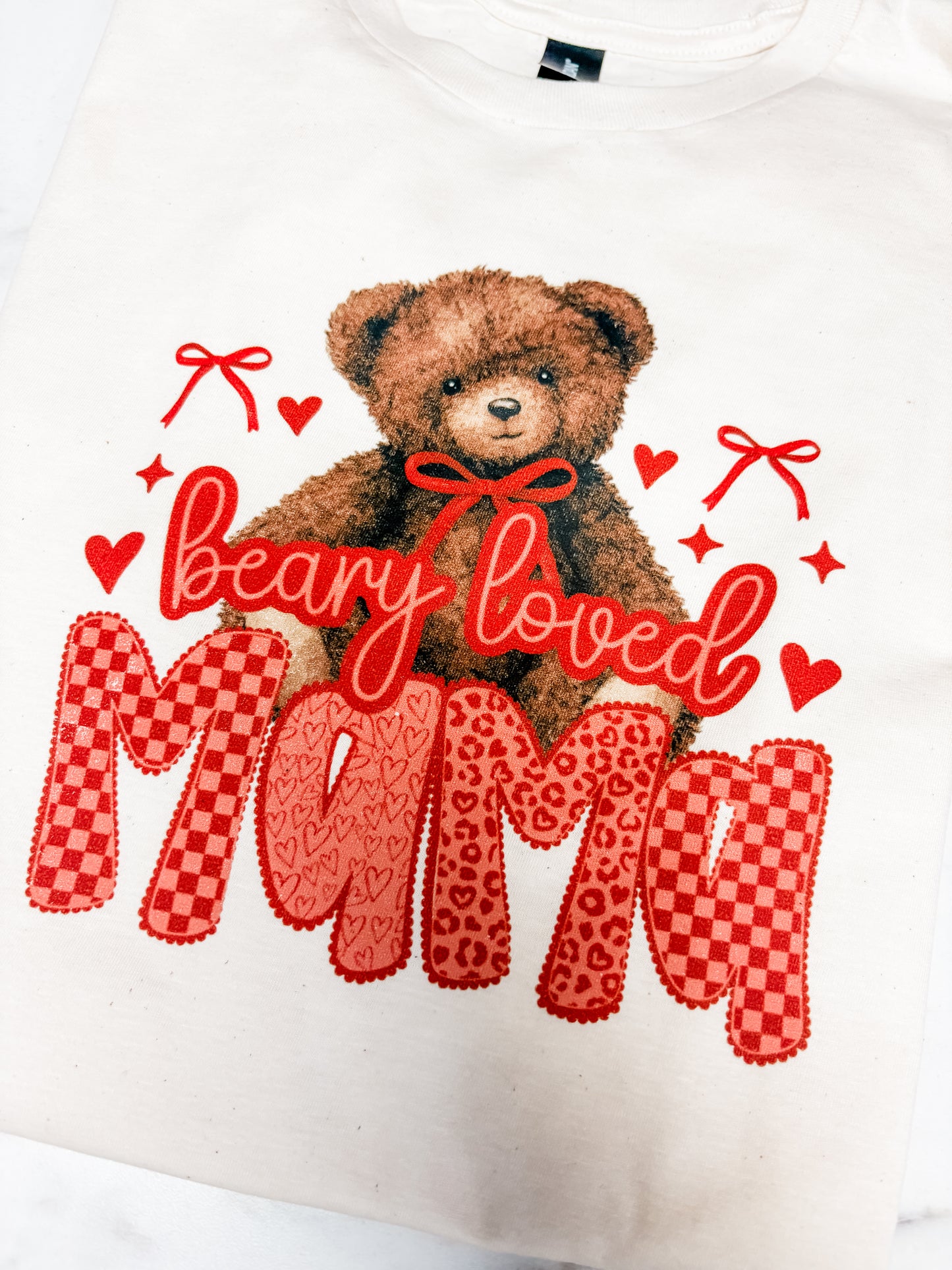 beary loved mama tee ♡