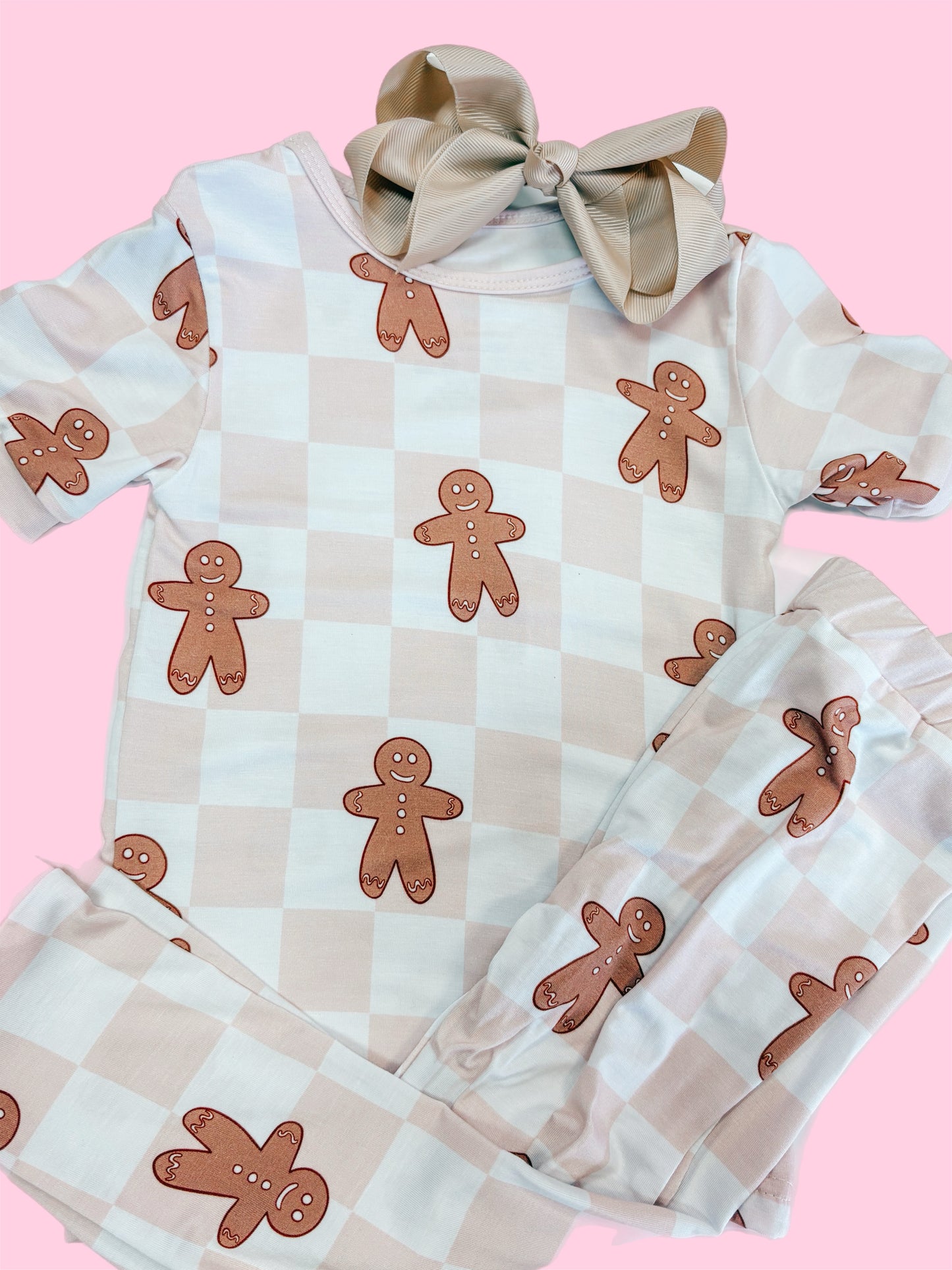 girly gingerbread bamboo pjs ✿