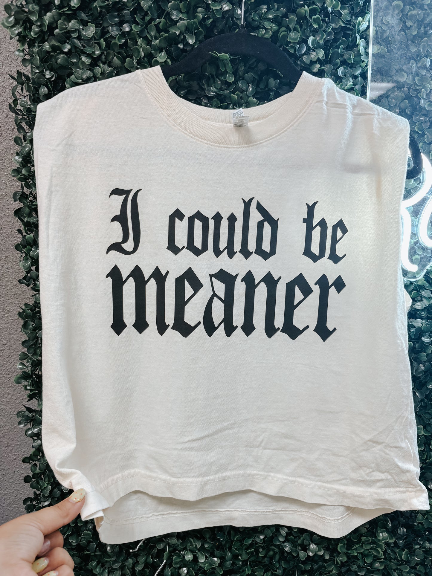 i could be meaner muscle tank ☻