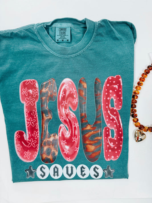 Jesus saves retro tee ✿