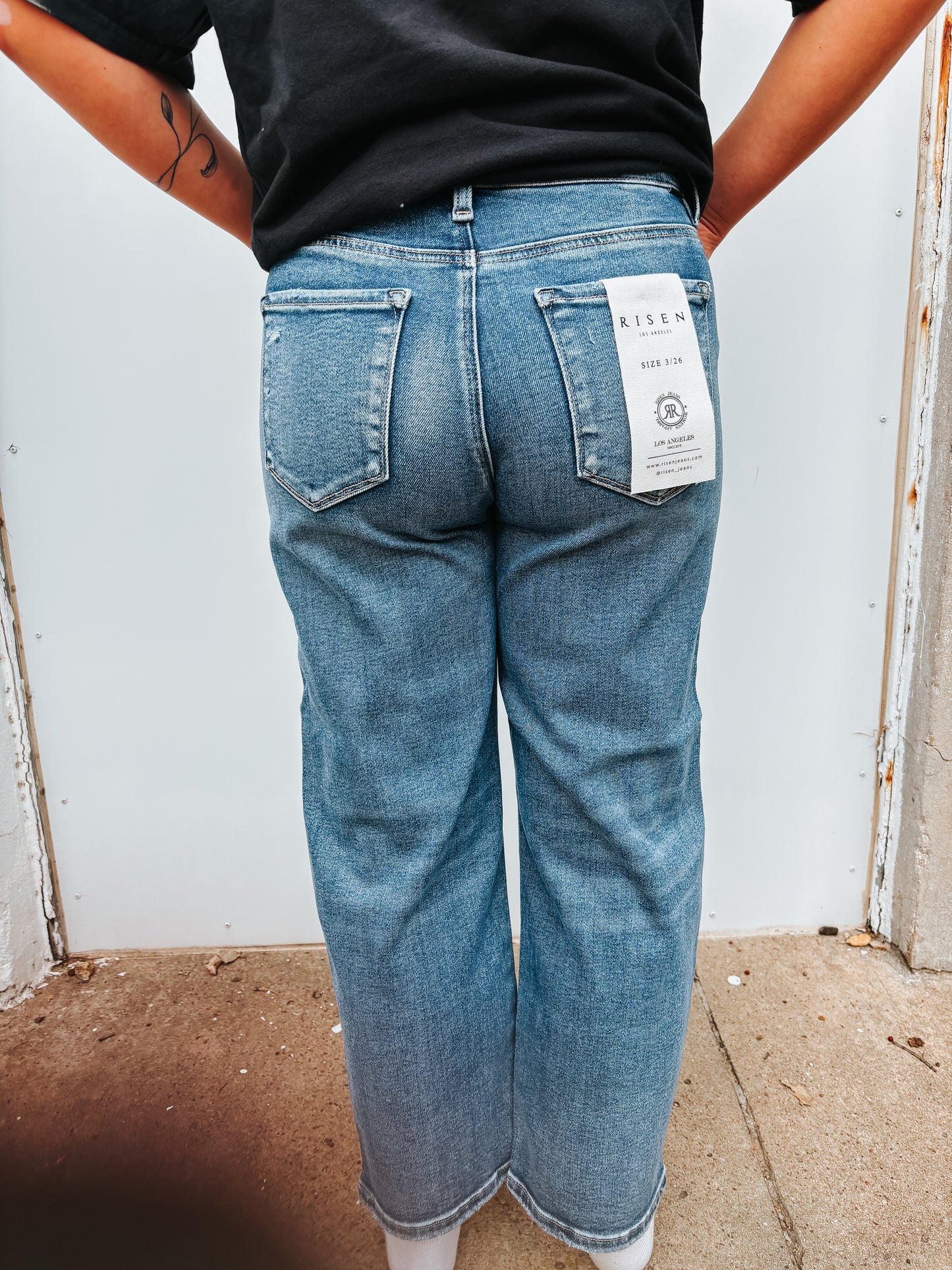 RISEN denim barrel jeans ✿