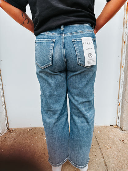 RISEN denim barrel jeans ✿