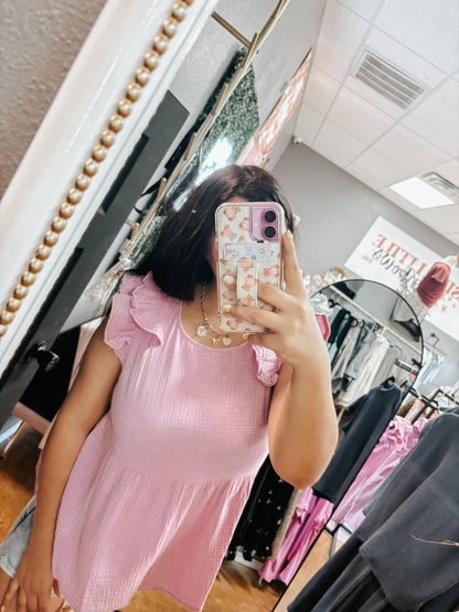 spring vibes ruffled top ✿