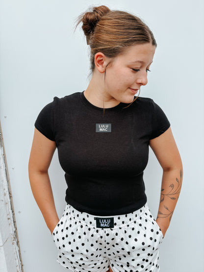 lulu black baby doll top ✿