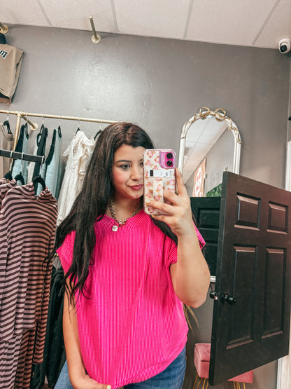 everyday basic ribbed top ✿