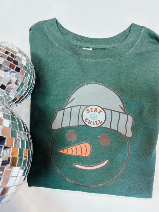 stay chill snowman tee ⚡︎