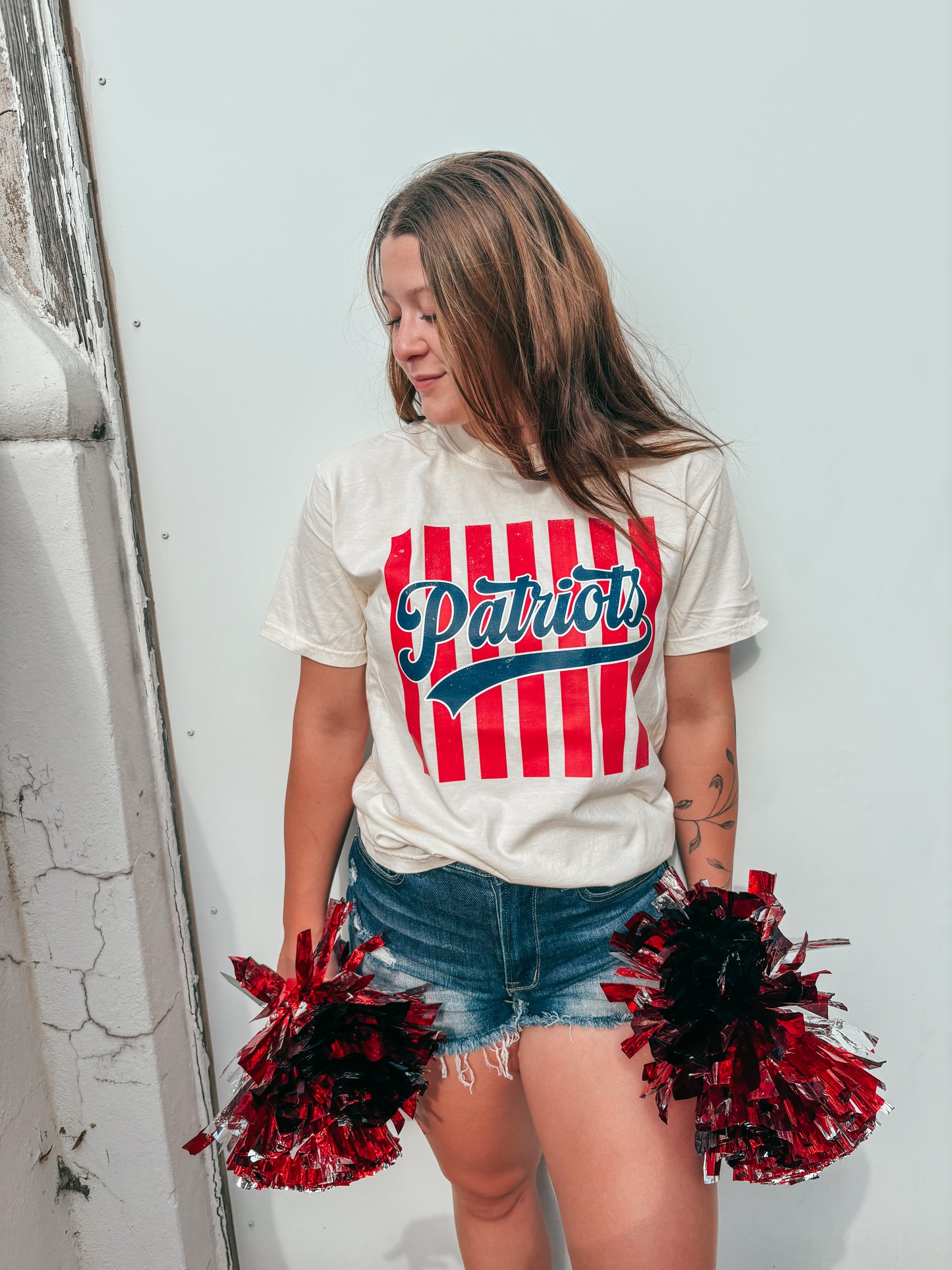 patriots striped tee ☆