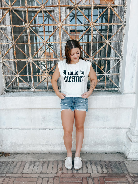 i could be meaner muscle tank ☻