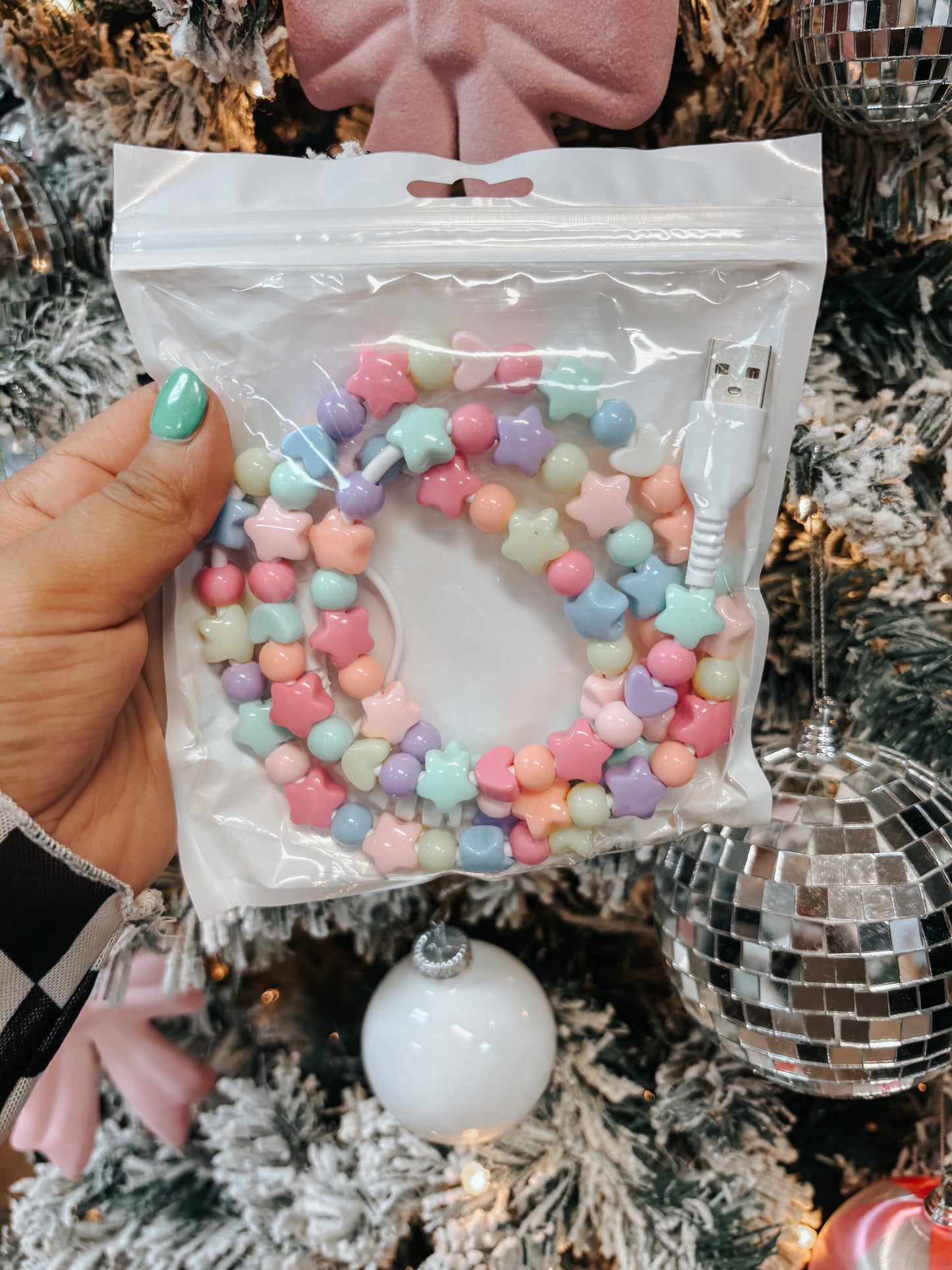 beaded dual end charger  ✿