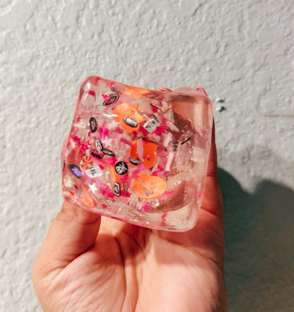 halloween glitter squishy cube ✿