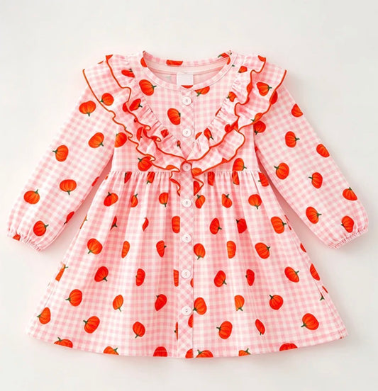 pretty pumpkin plaid dress ✿