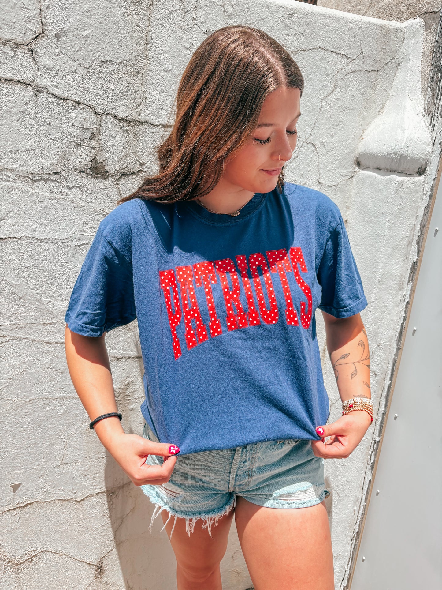 polka dot patriots tee ☆