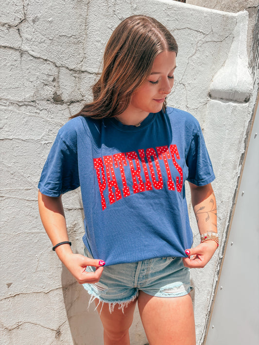 polka dot patriots tee ☆