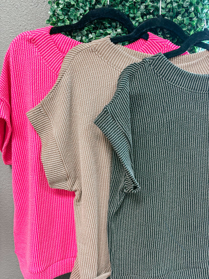 everyday basic ribbed top ✿