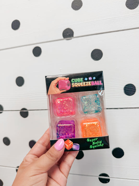 squishy glitter cubes ✿