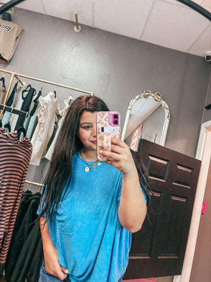 the brooke top - sky blue ✿