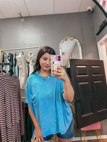 the brooke top - sky blue ✿