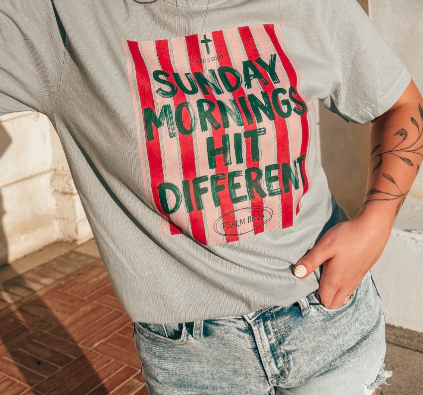 sunday mornings hit different tee †