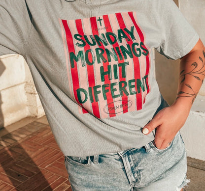 sunday mornings hit different tee †