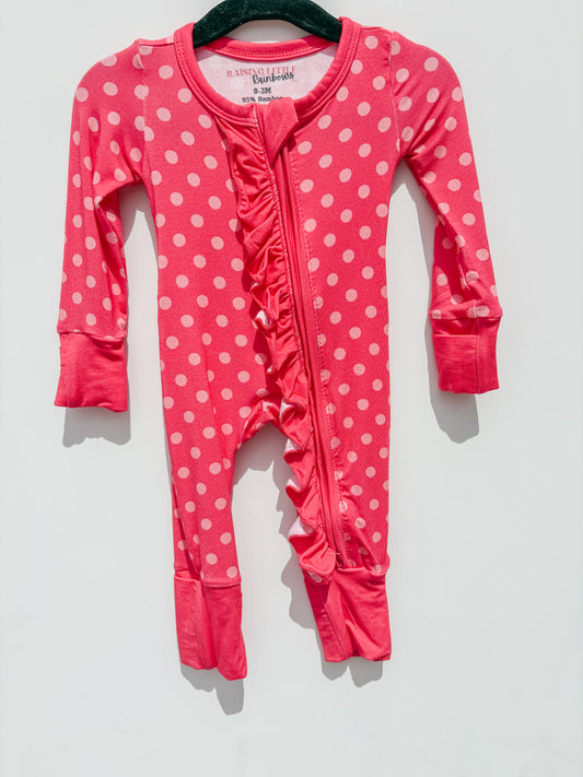 polka dot ruffled bamboo sleepy ✿