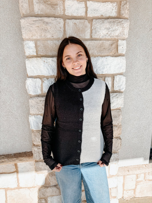 color block cozy top ✿