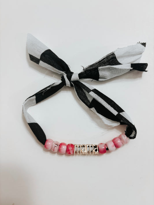 mama checkered bandana bracelet ⋒