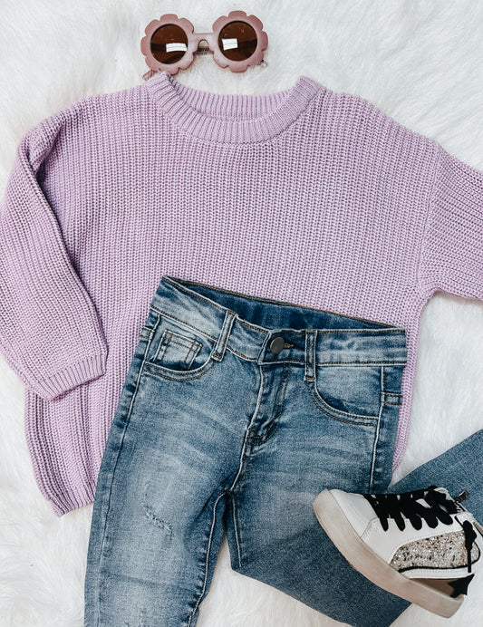 basic babe sweater - lavender ☻