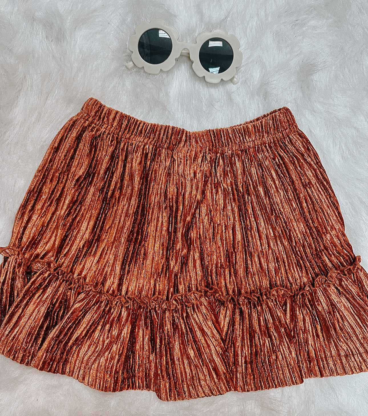 rust girly velvet skirt ✿