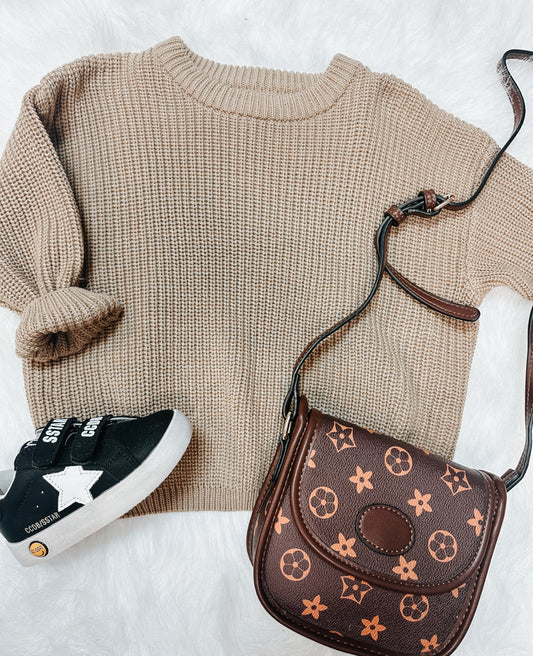 basic babe sweater - mocha ✿