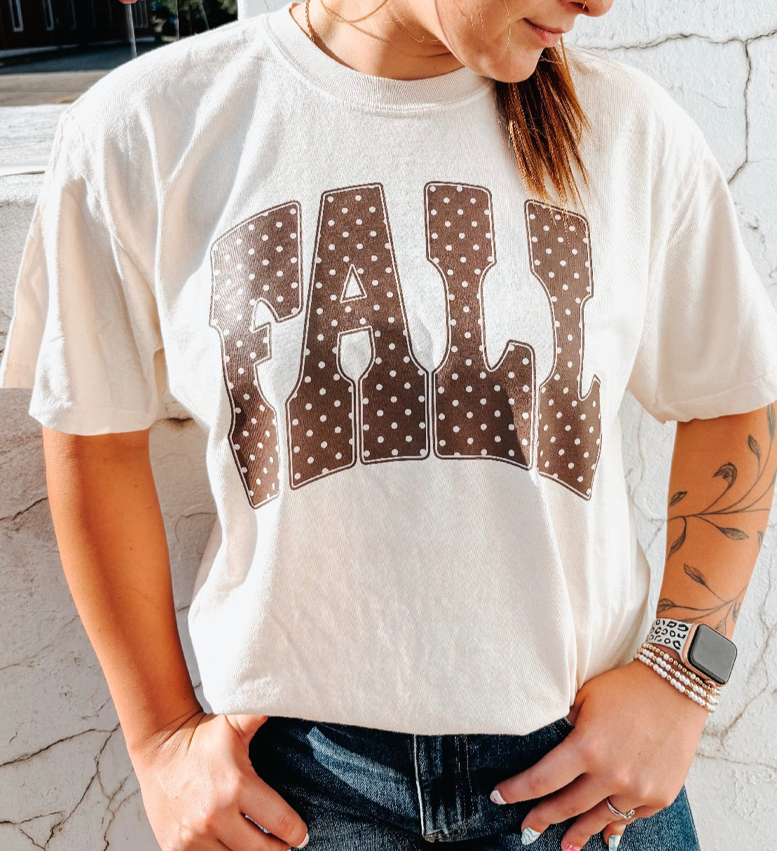 neutral fall graphic tee ✿