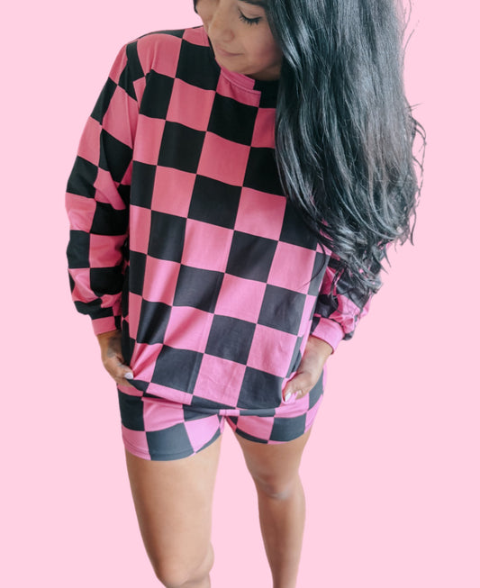 cozy check cotton set ✿