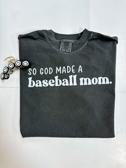 so God made a baseball mom tee ☻