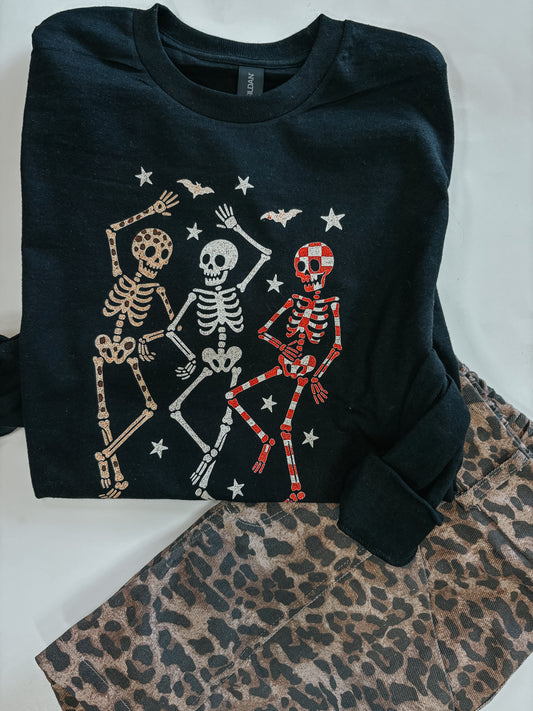 spooky scary skeleton long sleeve tee ✿