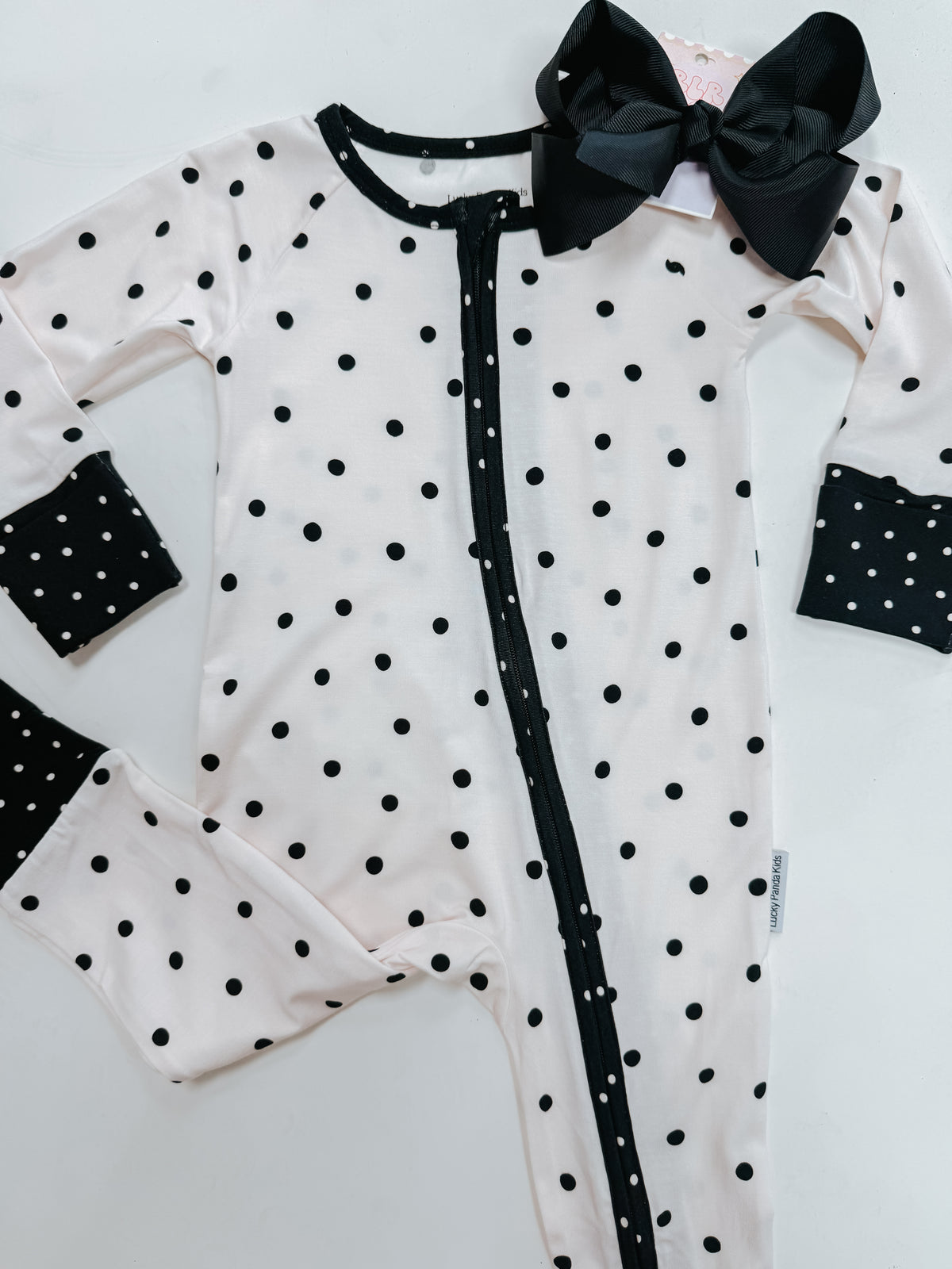 polka dot mini bamboo sleeper 🖤