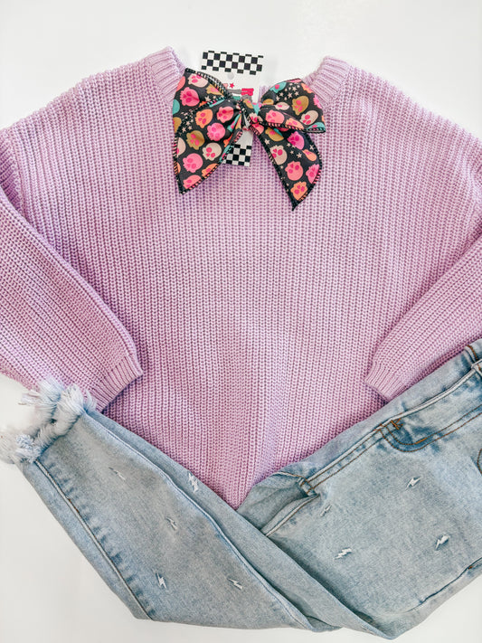 basic fall day sweater - purple ☆