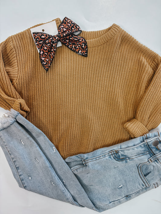 basic fall day sweater - mustard ☆