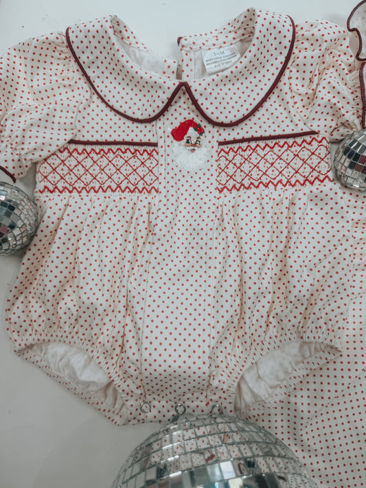 santa baby smocked bubble 🎅🏼