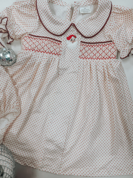smocked santa baby dress 🎅🏼