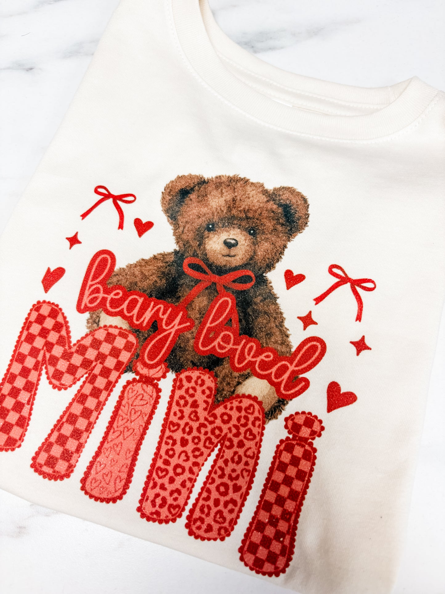 beary loved mini tee ♡