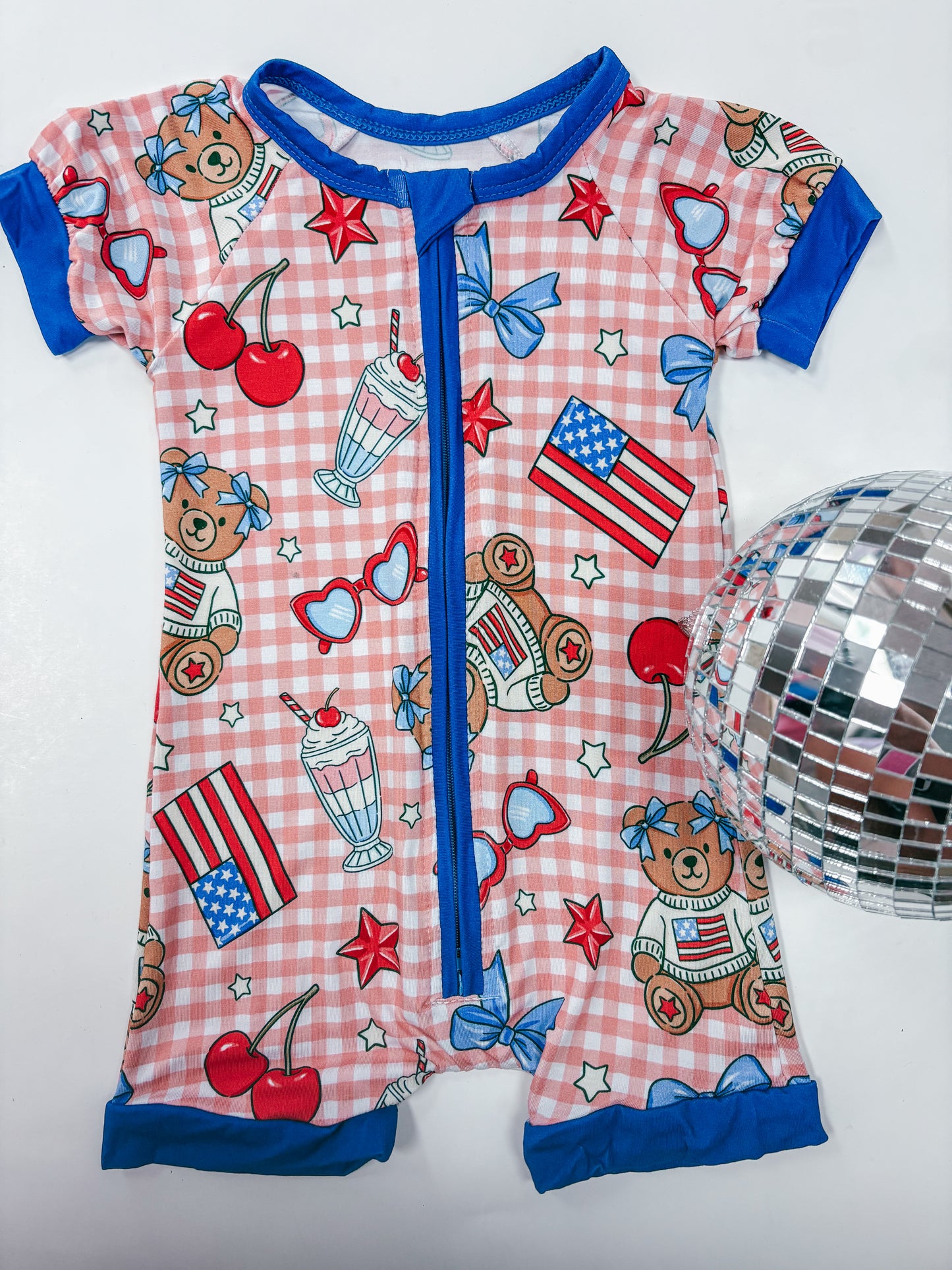 beary festive girly bamboo shortie 🧸🇺🇸