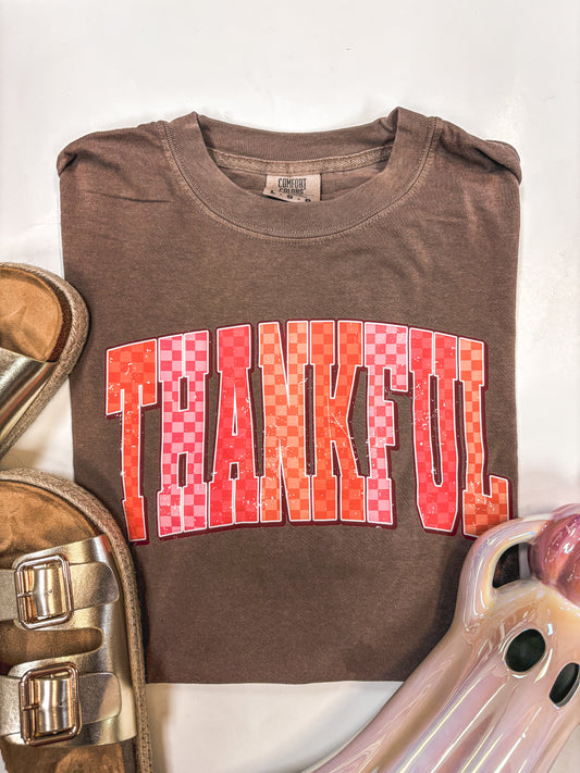thankful check tee ✿